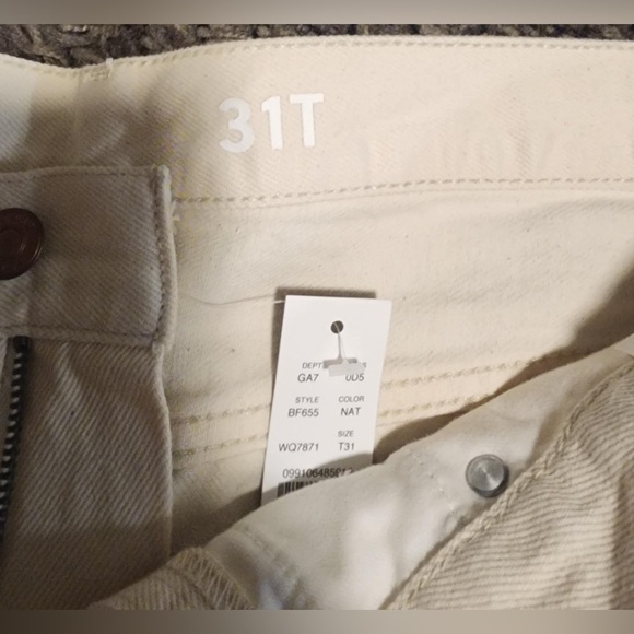 J. CREW High-rise Full Length Demi Boot Oatmeal 100% Cotton Sz.31Tx33 NWT** - Picture 5 of 8